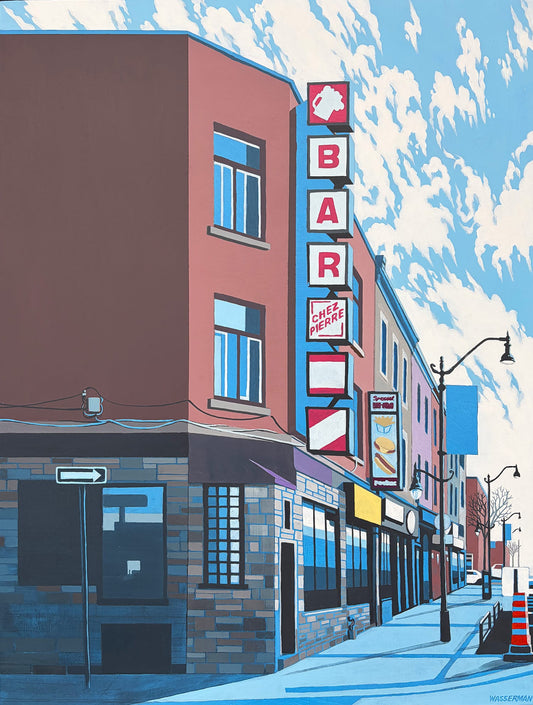 Jason Wasserman Oeuvre original - Peinture 24x18 Chez Pierre
