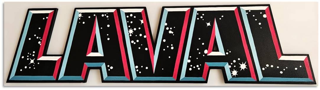 Jason Wasserman Oeuvre original - Peinture 9x36 Enseigne - Laval