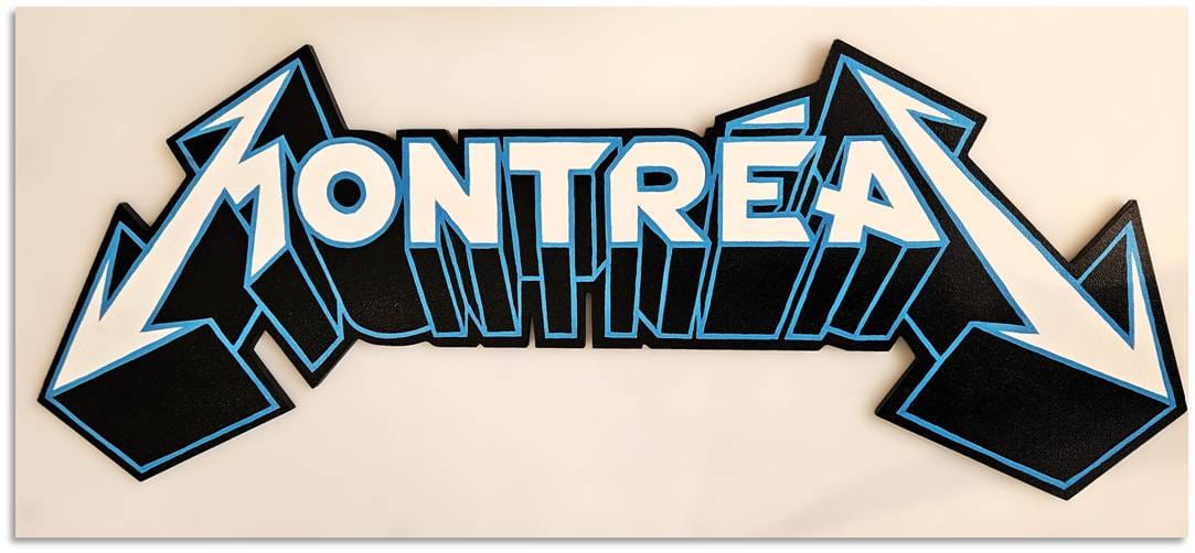 Jason Wasserman Oeuvre original - Peinture 14x36 Enseigne - Montréal