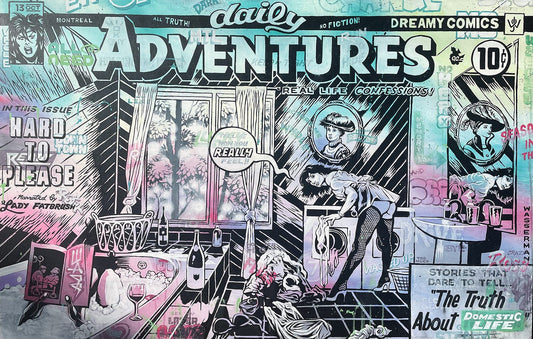 Jason Wasserman Oeuvre original - Peinture 36x56 Hard To Please 2
