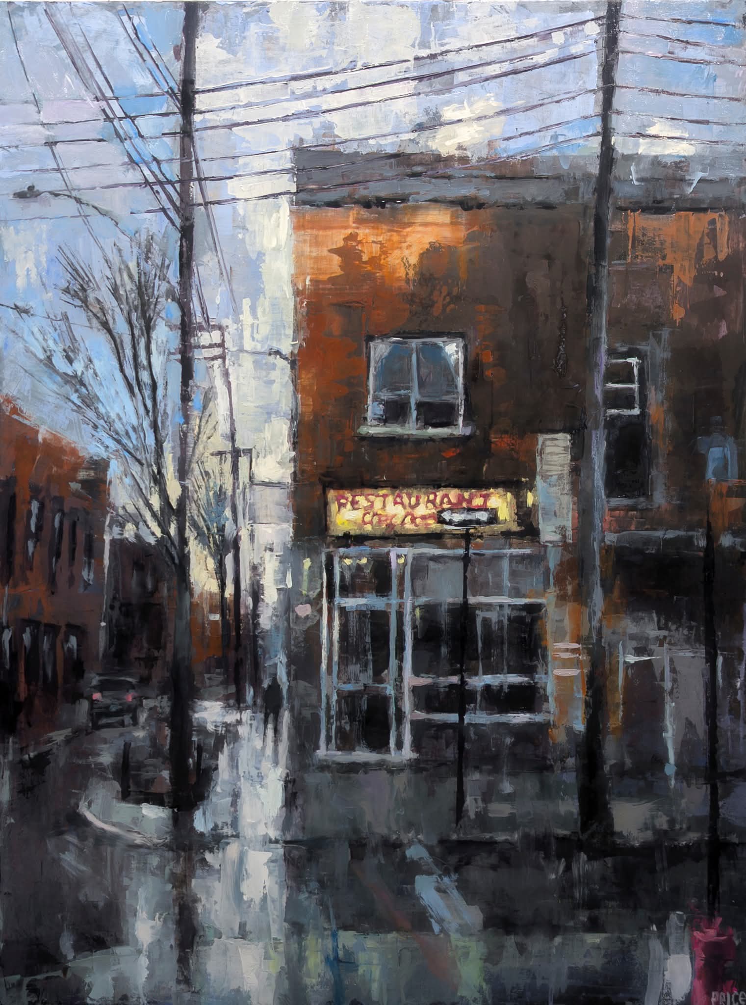 Jeremy Price Oeuvre original - Peinture 40x30 Chez Doval In The Plateau