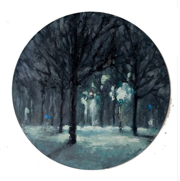 Jeremy Price Oeuvre original - Peinture 12" Diam. George Etienne Park
