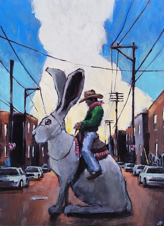 Jeremy Price Oeuvre original - Peinture 30x22 Outlaws Of The Wild Sud-West