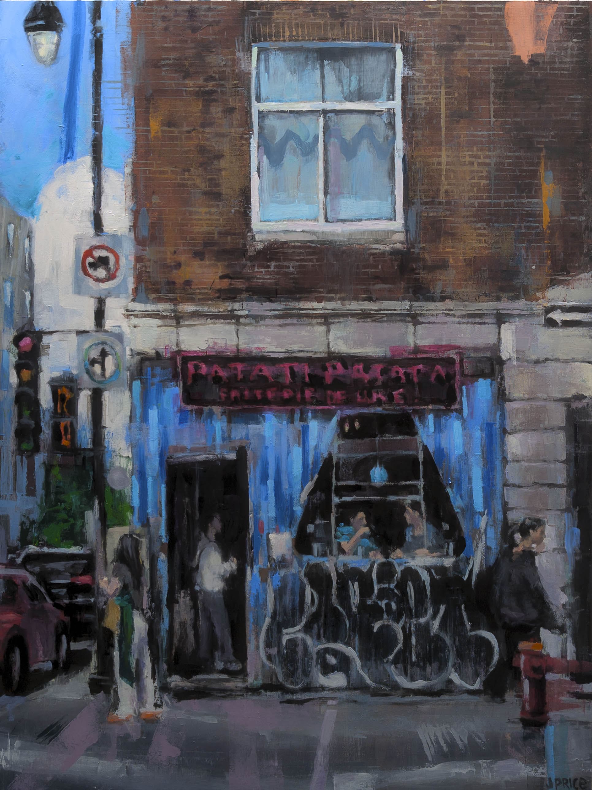 Jeremy Price Oeuvre original - Peinture 40x30 Rachel and St-Laurent