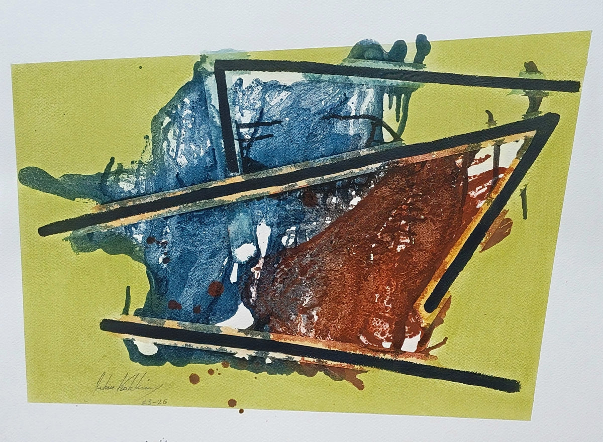 John Kokkinos Oeuvre original - Peinture 17x23 Offset Axis