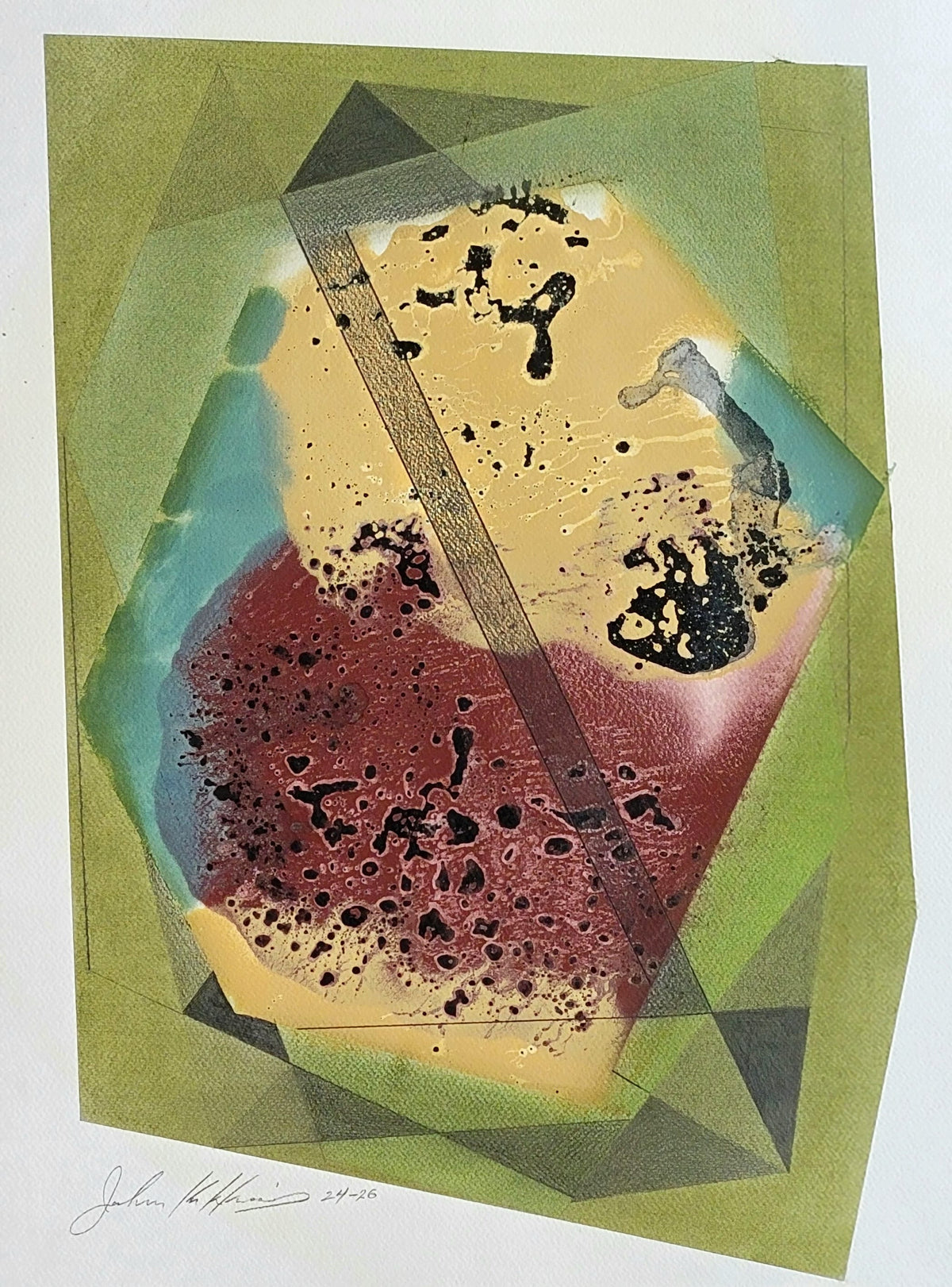 John Kokkinos Oeuvre original - Peinture 23x17 The Interruption