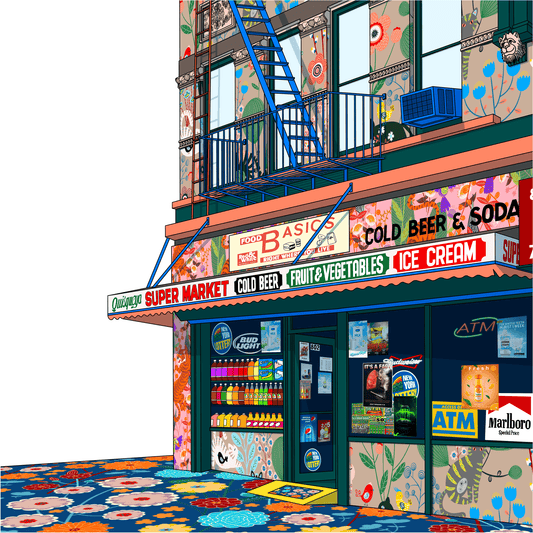Kit Li Édition limitée - impression numérique 24x24 NYC Bodega