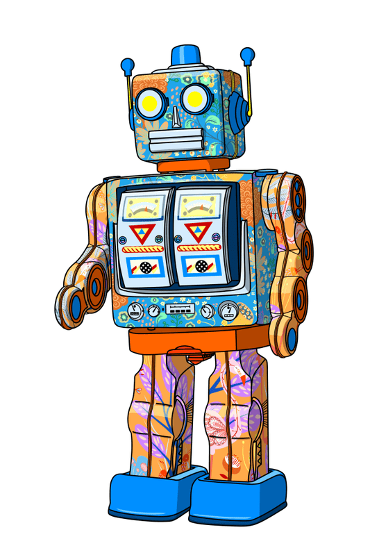 Kit Li Édition limitée - impression numérique Tin Robot 2