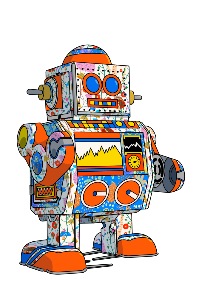 Kit Li Édition limitée - impression numérique Tin Robot 4