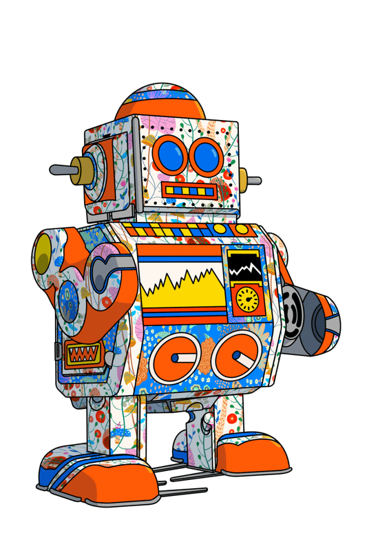 Kit Li Édition limitée - impression numérique Tin Robot 4