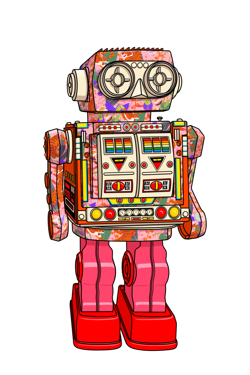 Kit Li Édition limitée - impression numérique Tin Robot 5 (Greta)