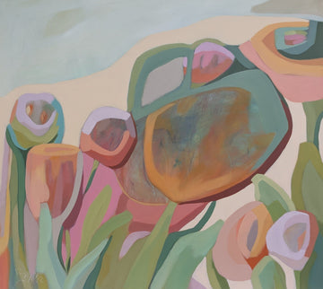 Luce Sanacore Oeuvre original - Peinture 36x40 Flower Power