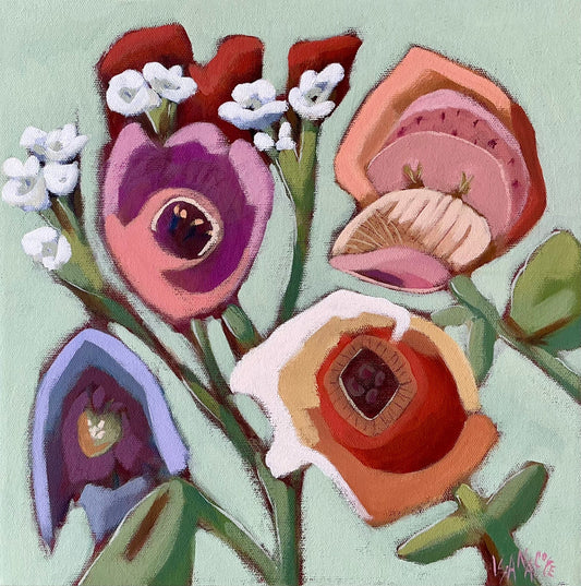 Luce Sanacore Oeuvre original - Peinture 12x12 I Can Almost Smell Them