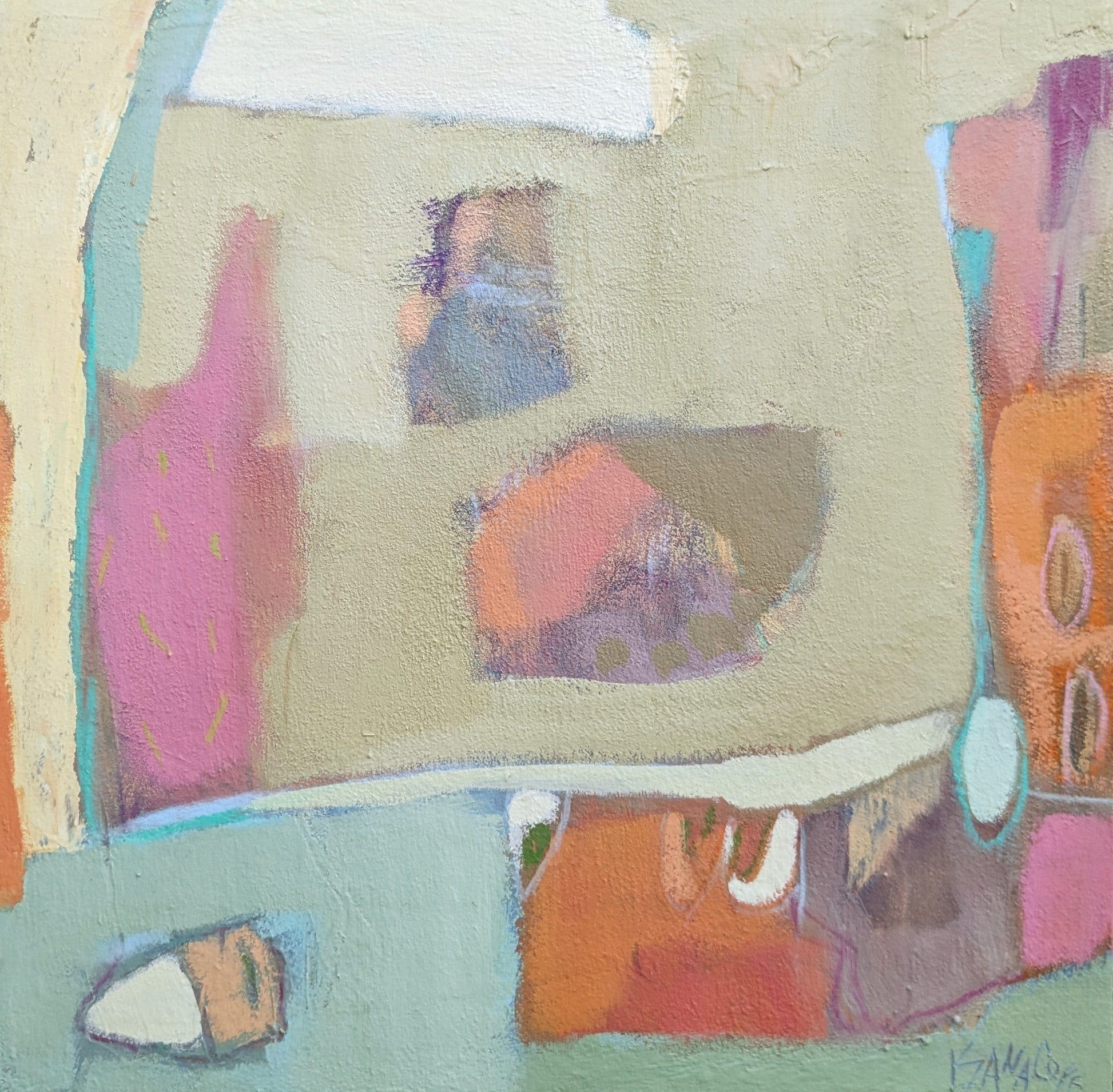 Luce Sanacore Oeuvre original - Peinture 12x12 Océane