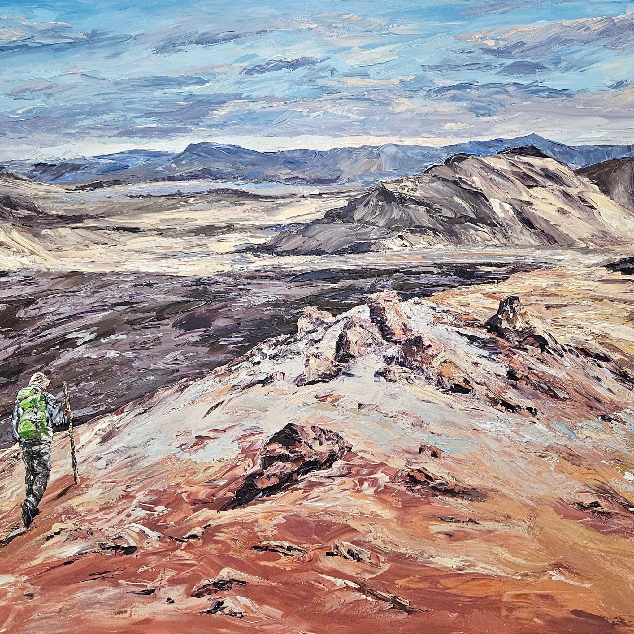 Manon Marchand Oeuvre original - Peinture 40x60 Couleurs de Landmannalaugar