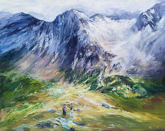 Manon Marchand Oeuvre original - Peinture 40x50 L'Énergie de la montagne