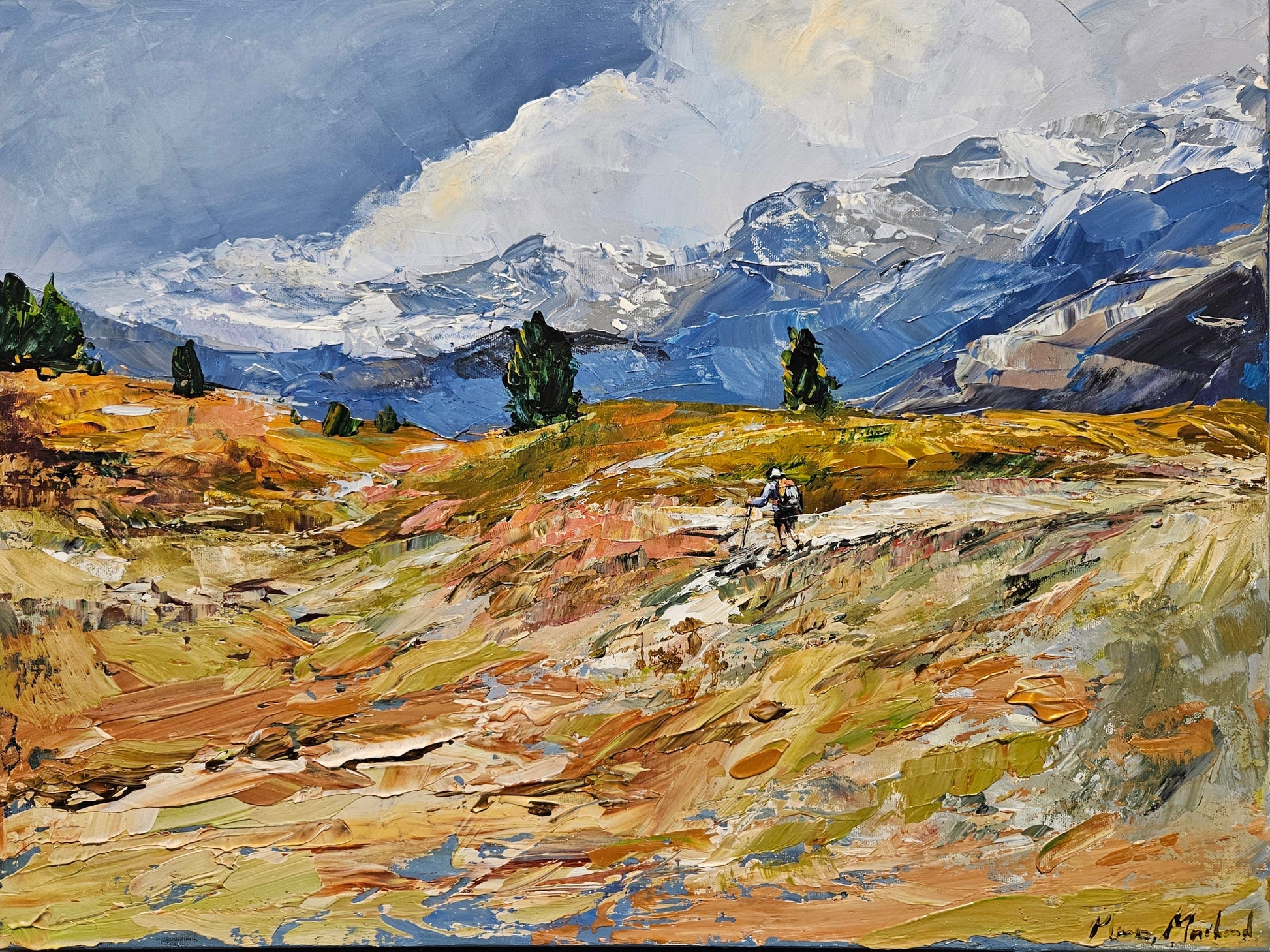 Manon Marchand Oeuvre original - Peinture 18x24 La traversée des couleurs