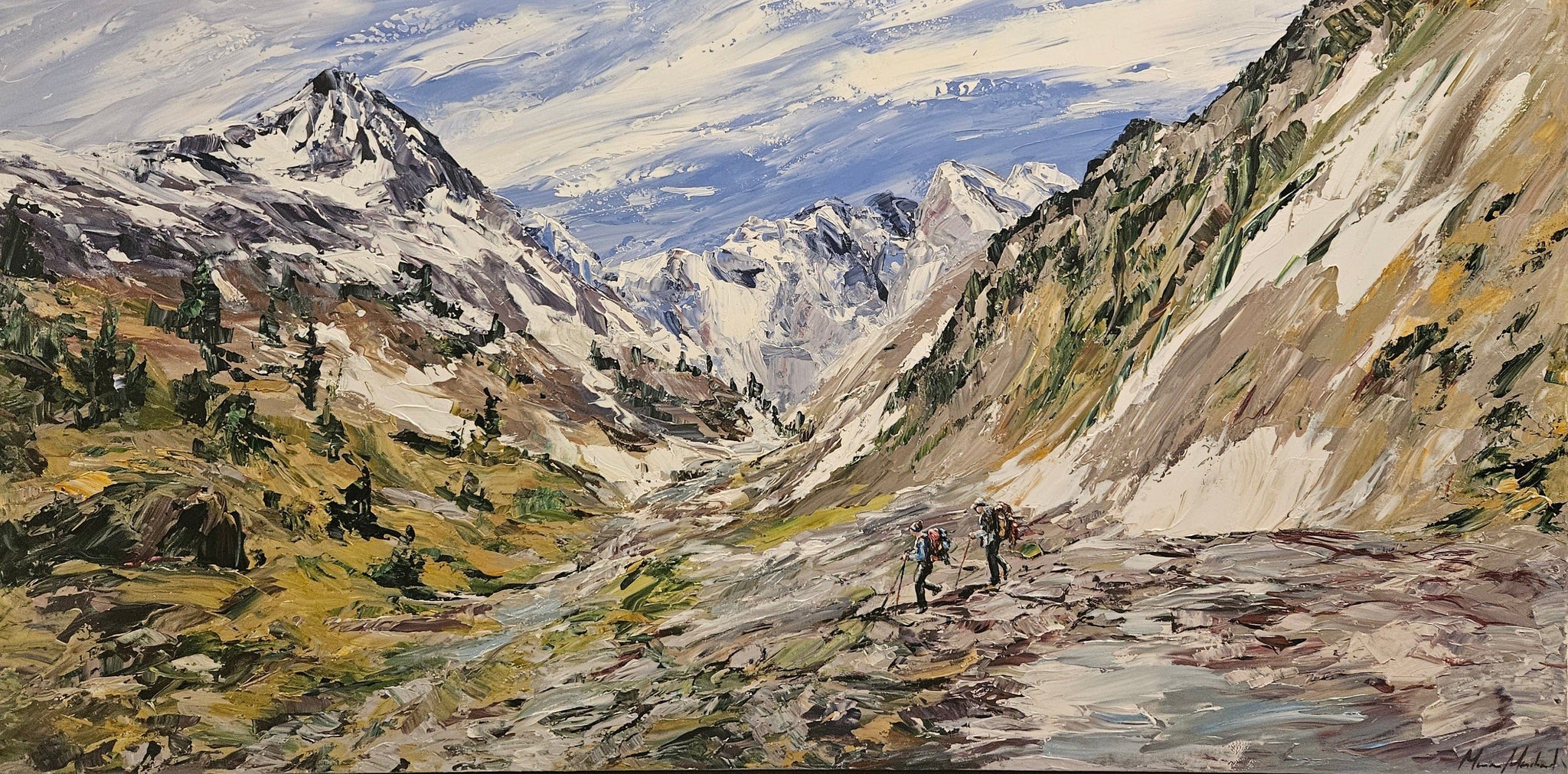 Manon Marchand Oeuvre original - Peinture 30x60 Le hasard décide