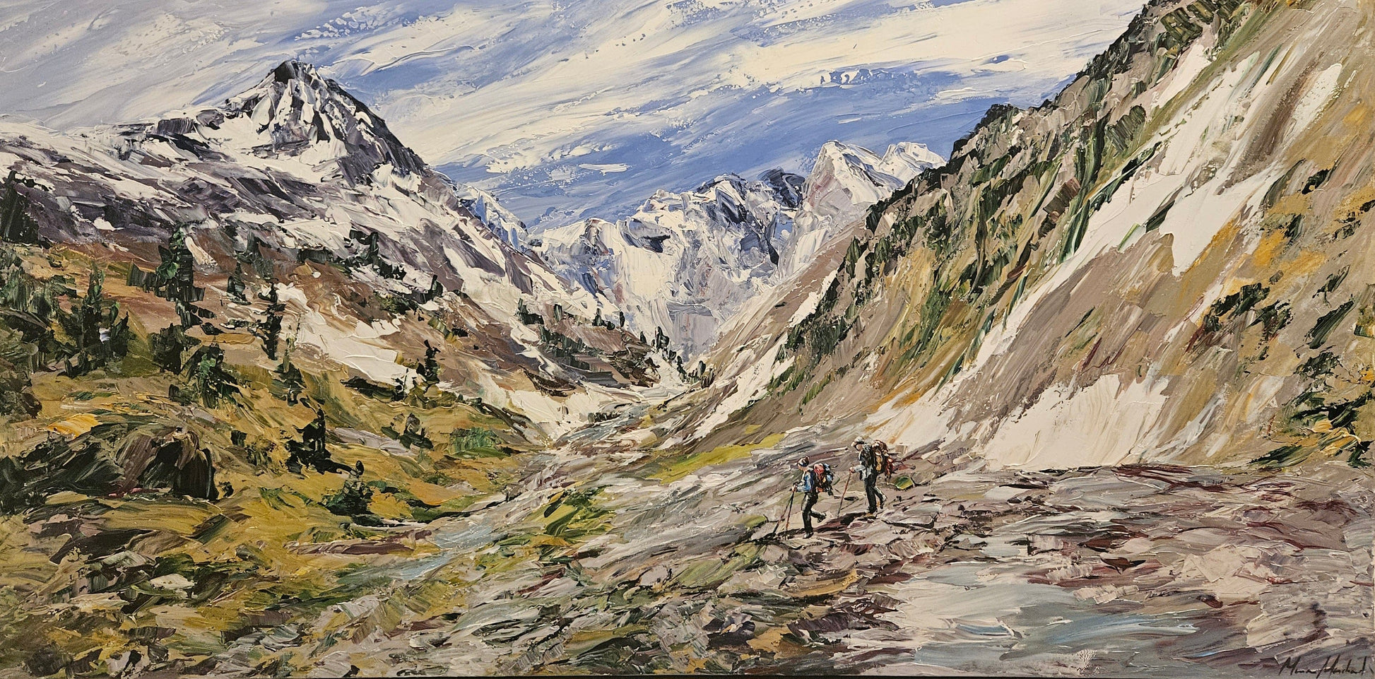 Manon Marchand Oeuvre original - Peinture 30x60 Le hasard décide