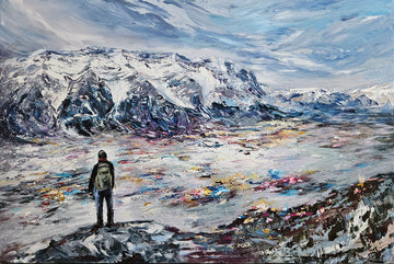 Manon Marchand Oeuvre original - Peinture 24x36 Loin de la ville