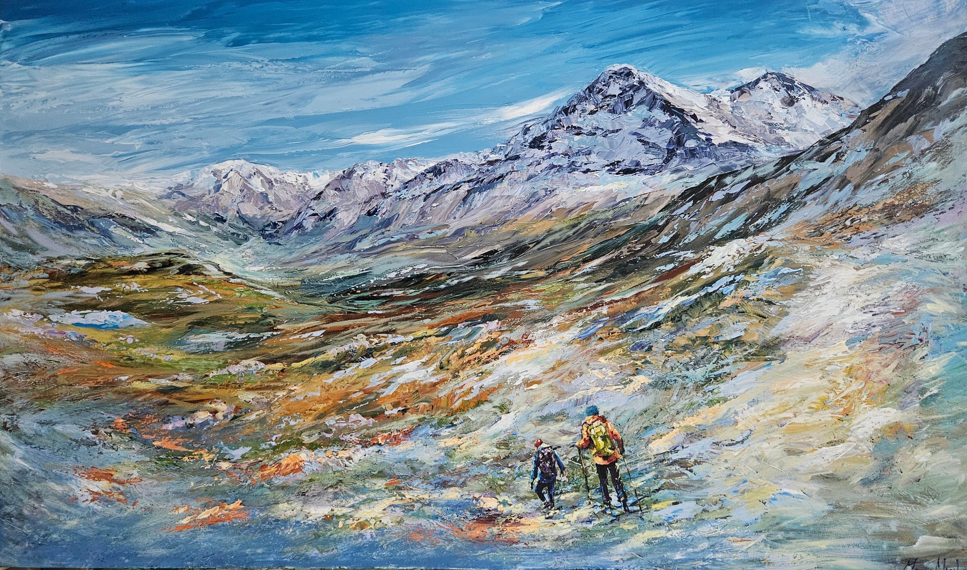 Manon Marchand Oeuvre original - Peinture 36x60 Lumière de la 1ère neige