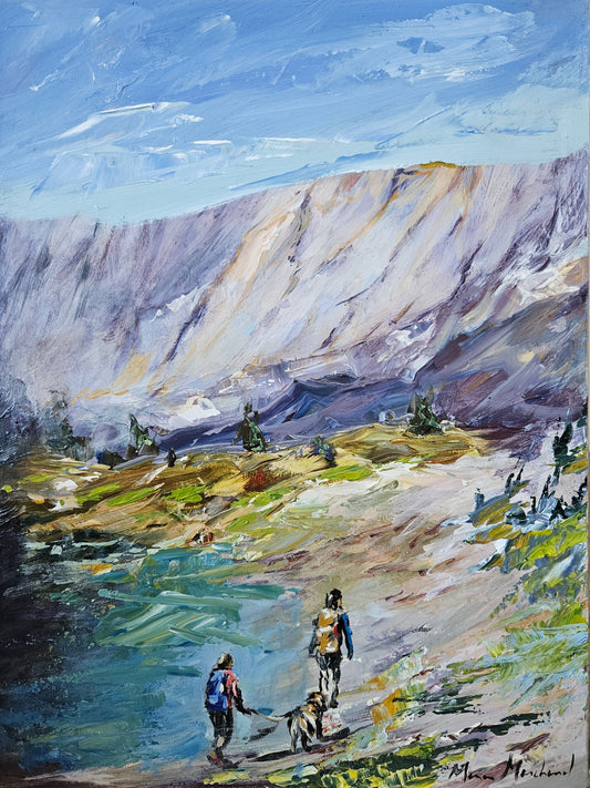 Manon Marchand Oeuvre original - Peinture 16x12 Quiétude à 3