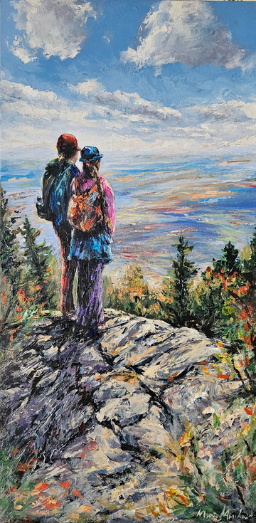 Manon Marchand Oeuvre original - Peinture 24x12 Toi et moi ici maintenant