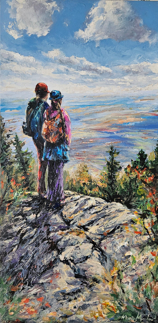 Manon Marchand Oeuvre original - Peinture 24x12 Toi et moi ici maintenant