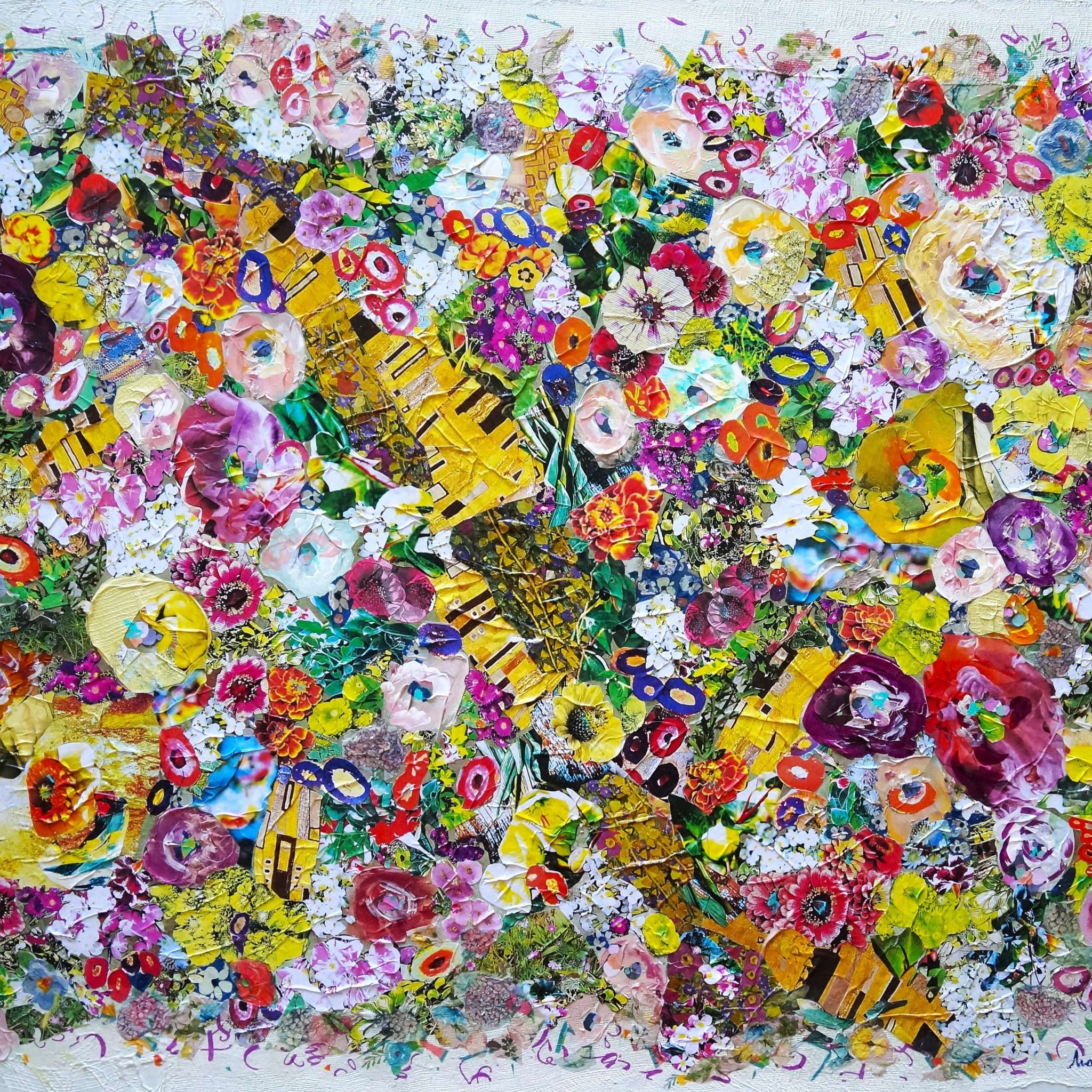 Manuela Moldovan Oeuvre original - Peinture 40x60 Walking In The Klimt Garden