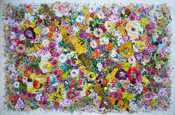 Manuela Moldovan Oeuvre original - Peinture 40x60 Walking In The Klimt Garden