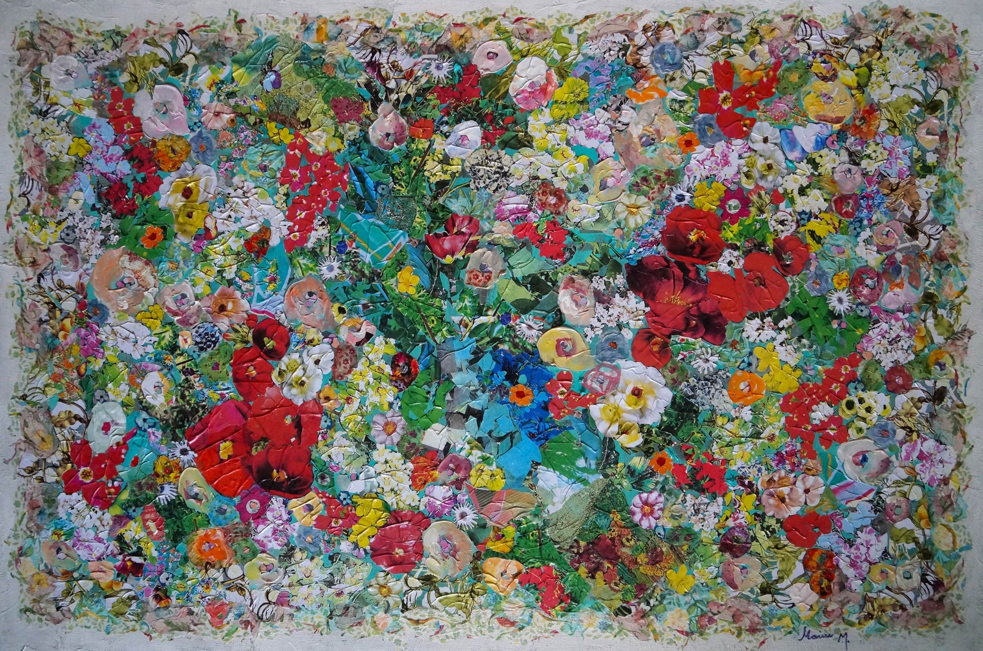 Manuela Moldovan Oeuvre original - Peinture 40x60 Walking In The Turquoise Garden