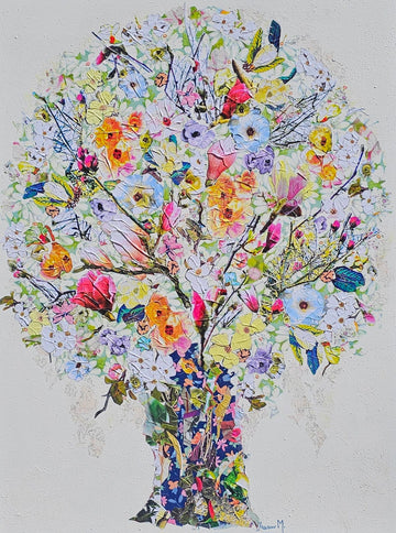 Manuela Moldovan Oeuvre original - Techniques mixtes 40x30 A GRAND MAGNOLIAS BOUQUET