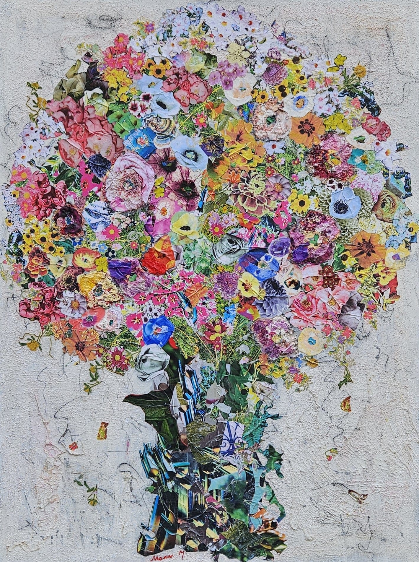 Manuela Moldovan Oeuvre original - Techniques mixtes 40x30 A Luxurious Bouquet