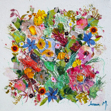 Manuela Moldovan Oeuvre original - Techniques mixtes 12x12 A Magical Bouquet 7