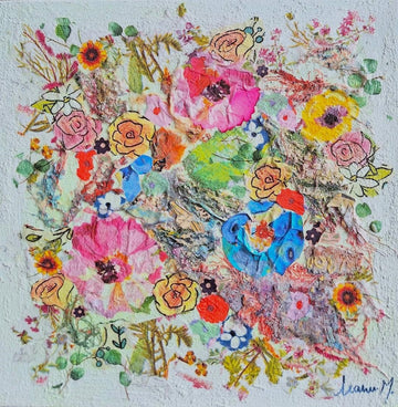 Manuela Moldovan Oeuvre original - Techniques mixtes 12x12 A Magical Bouquet 8