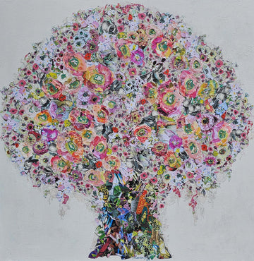 Manuela Moldovan Oeuvre original - Techniques mixtes 40x40 A Romantic Bouquet