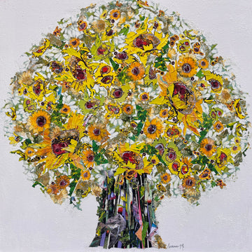 Manuela Moldovan Oeuvre original - Techniques mixtes 36x36 Sunflowers in 2026