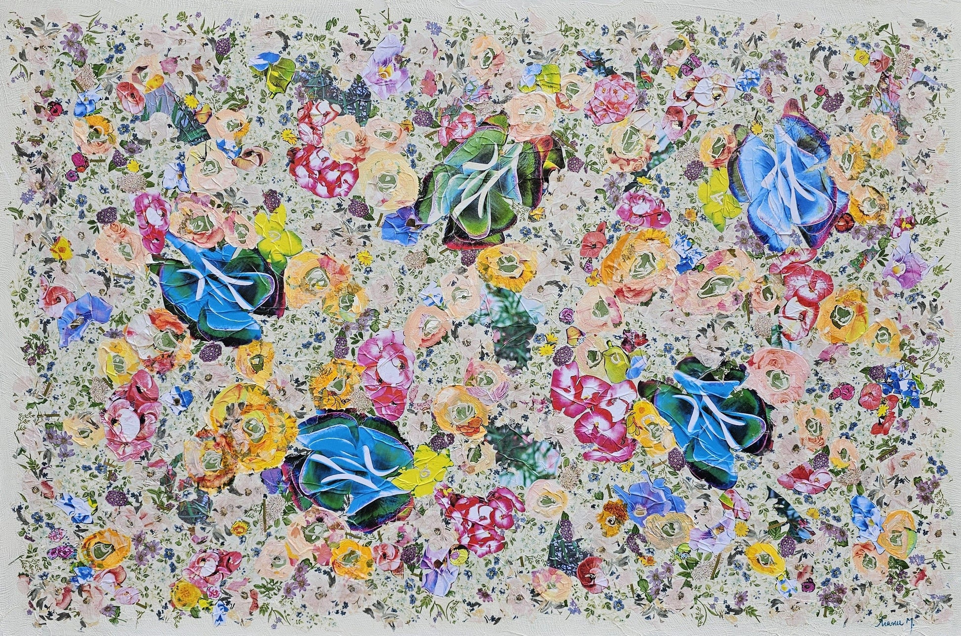 Manuela Moldovan Oeuvre original - Techniques mixtes 40x60 Walking in the Cuban Garden