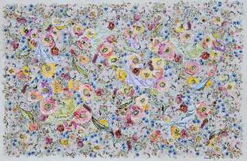 Manuela Moldovan Oeuvre original - Techniques mixtes 40x60 Walking in the Fish Garden