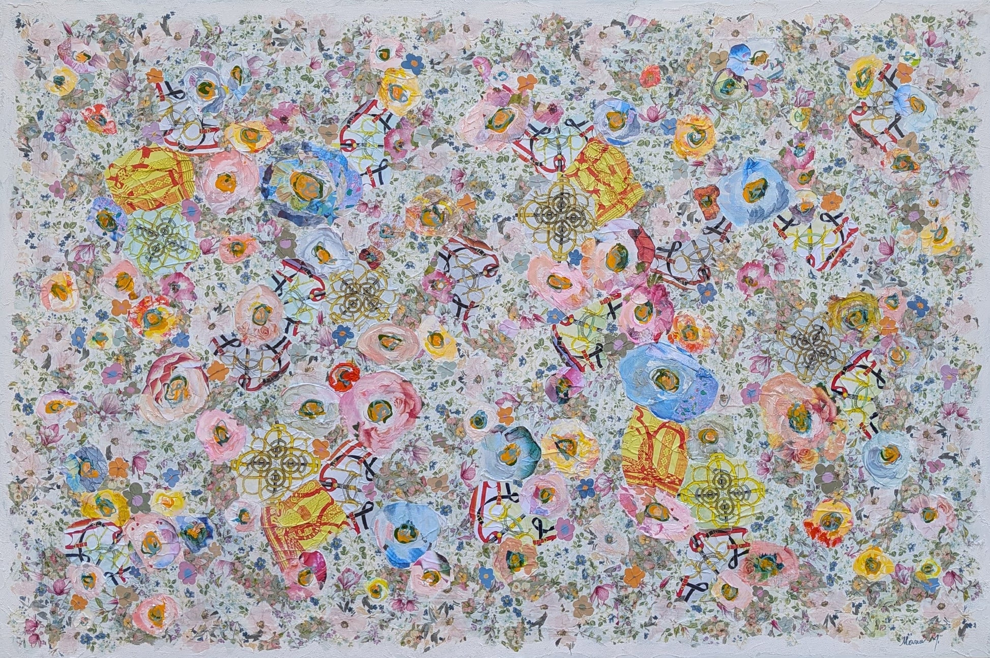 Manuela Moldovan Oeuvre original - Techniques mixtes 40x60 WALKING IN THE HERMES GARDEN