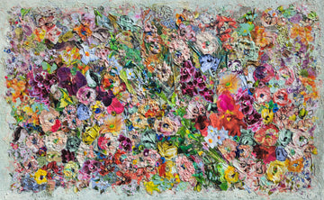 Manuela Moldovan Oeuvre original - Techniques mixtes 30x48 Walking In The Orchids Garden