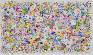 Manuela Moldovan Oeuvre original - Techniques mixtes 36x60 Walking In The Swarovski Garden