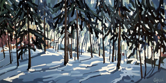 Martine Chassé Oeuvre original - Peinture 30x60 Quand revient l'hiver 9