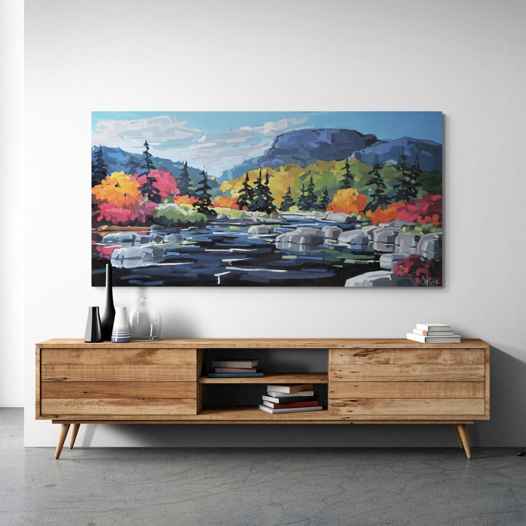 Martine Chassé Oeuvre original - Peinture 30x60 Une nature tout en contraste