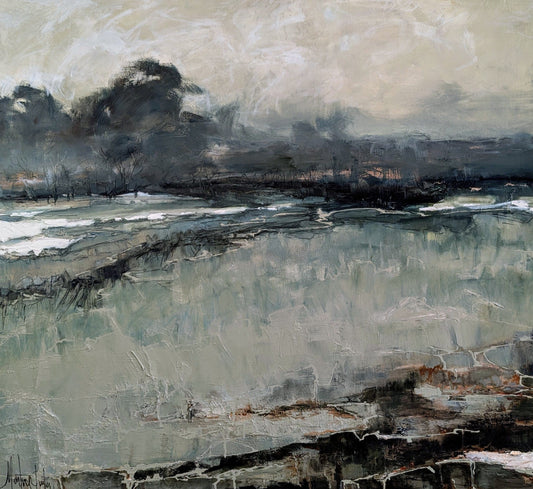 Martine Cloutier Oeuvre original - Peinture 36x40 Un temps pour aimer
