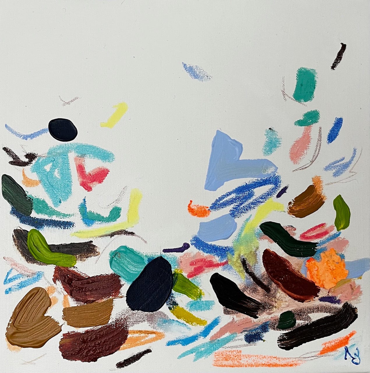 Nabz Oeuvre original - Peinture 12x12 A Living Landscape