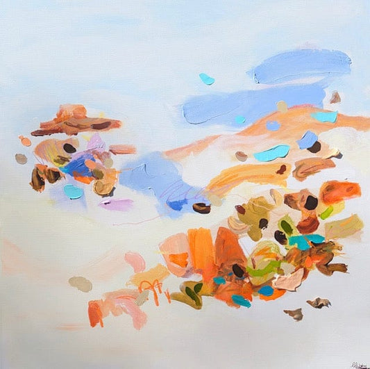 Nabz Oeuvre original - Peinture 42x42 Burnt Orange