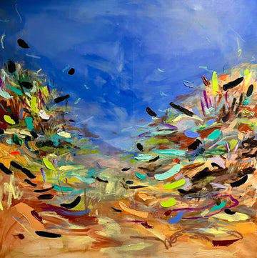 Nabz Oeuvre original - Peinture 42x42 Everglade in the Clouds