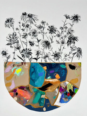 Nabz Oeuvre original - Peinture 30x40 Les pots cassés #23