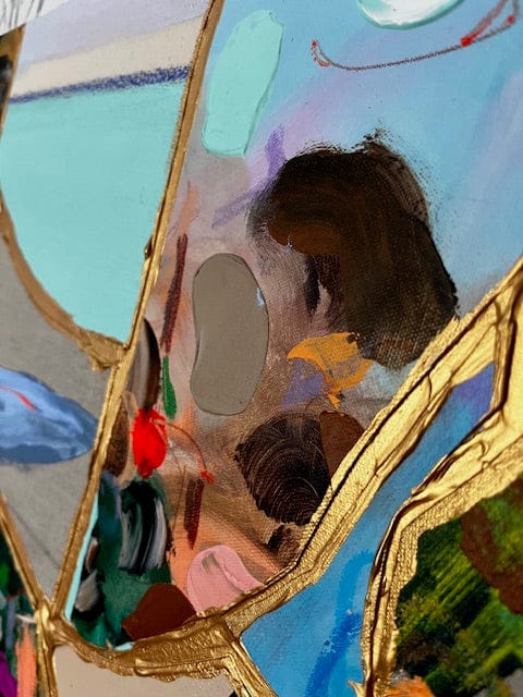 Nabz Oeuvre original - Peinture 30x30 Les pots cassés #27